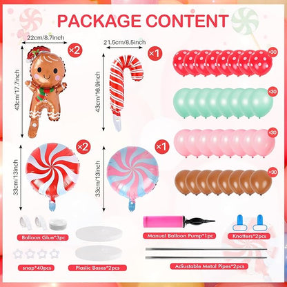 2 Sets Christmas Gingerbread Balloon Stand - Image 4