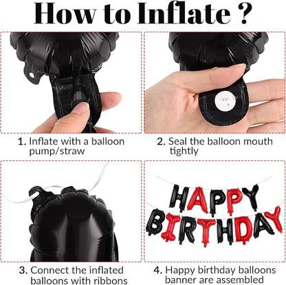 Happy Birthday Balloons Banner, Foil Balloon Personalized Name Letters Balloons - Image 7