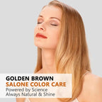 Blonde Brown Hair Dye Shampoo 3 in 1, Natural Hair Color Shampoo for 100% Gray Coverage, Brown Hair Colors in 10-15 mins, 16.9 Fl Oz (Blonde brown), Paraben Free, Hypoallergenic