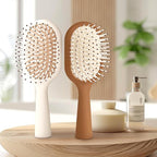 Detangler Hair Bursh for Women Girls Boy and Kids, Small Paddle Brush for Detangling, Protable Travel Size Hair Brush, Suit for Thick Short Curls, Wet and Dry Hair(1 Pack-Brown)