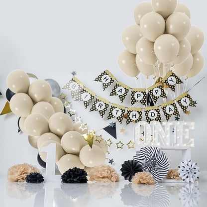 50pcs Sand White Balloons, 12inch White Sand Party Latex Balloon | Helium Ivory - Image 6