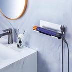 Hair Dryer Holder Wall Mount Blow Dryer Holder, Adhesive Straightener Holder, Curling Iron Holder for Bathroom Salon Barber Shop Hotel, Hair Tools Organizer Storage (Silver)