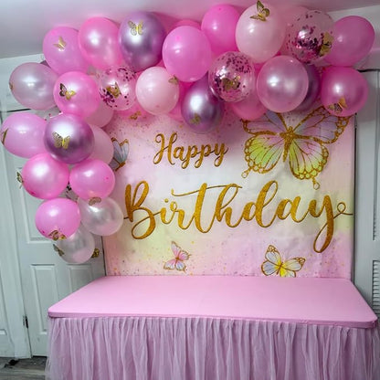 Pink Balloons Set, 60 Packs 12 Inch Metallic Chrome Pink Pearl Macaron Light - Image 7