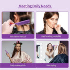Leinuosen 3 Pack Rat Tail Combs Fine Tooth Parting Tip for Women Carbon Fiber Heat Resistant Anti Static Teasing for Back Combing Root Teasing Adding Volume Evening Styling(Purple)