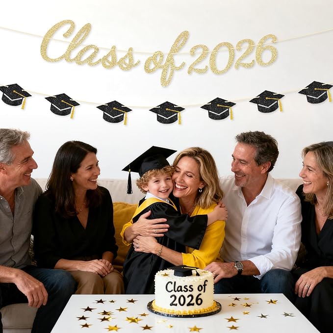 jijAcraft Class of 2026 Graduation Banner Set, Pre-Strung Graduation Party - Image 6