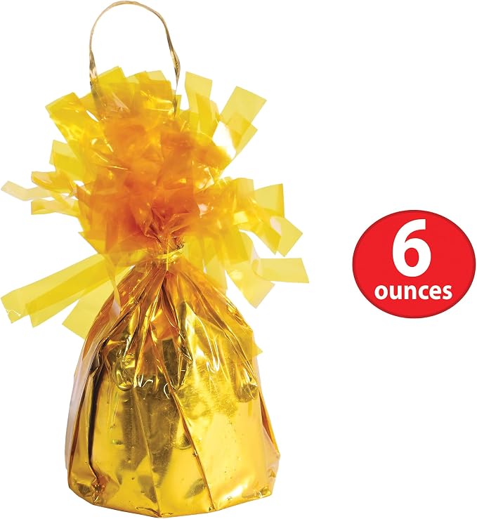 Beistle Metallic Wrapped Balloon Weight – 6 Pack, Party Decoration Accessories - Image 2