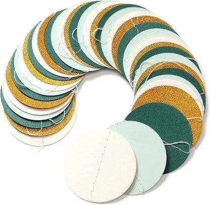 Sage-Green Ivory-Gold Bridal-Shower Decorations Streamers - 52FT Rustic Wedding - Image 5