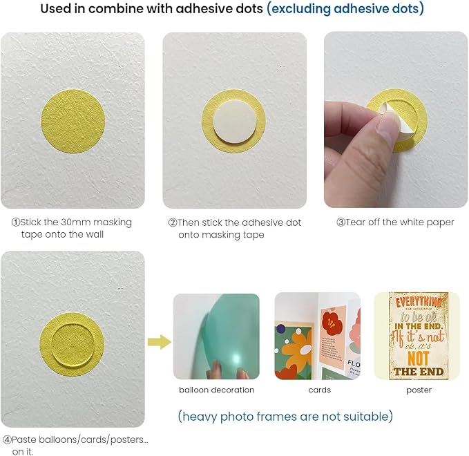 180Pcs Masking Tapes, 30mm/1.18" Round Masking Tape, - Image 4