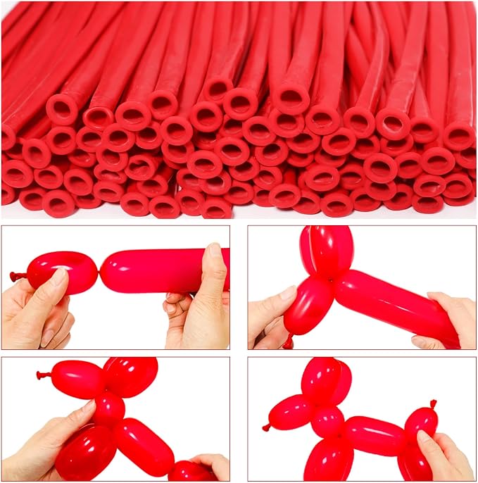 LXZFCRG 260 Balloons Red Long Balloon - Image 3