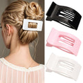 3-Pack Large Flat Hair Clips for Women, Lay Flat Claw Clips for Thick Thin Hair, Strong Hold Non-Slip Duckbill Hair Claws for Everyday, Updos, and Special Occasions (A-Mix Colors)