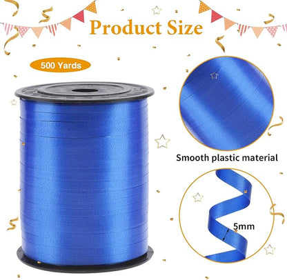 500 Yards Blue Curling Ribbon Balloon String Ribbon 1/5 Inch | Ribbon - Image 2