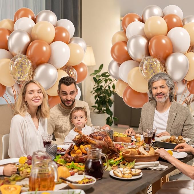 60pcs Fall Balloons 12inch, Thanksgiving Balloons - Image 4