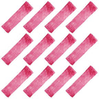 Kenz Laurenz Soft and Stretchy Elastic Cotton Headbands, Pack of 12, Pink Tie Dye