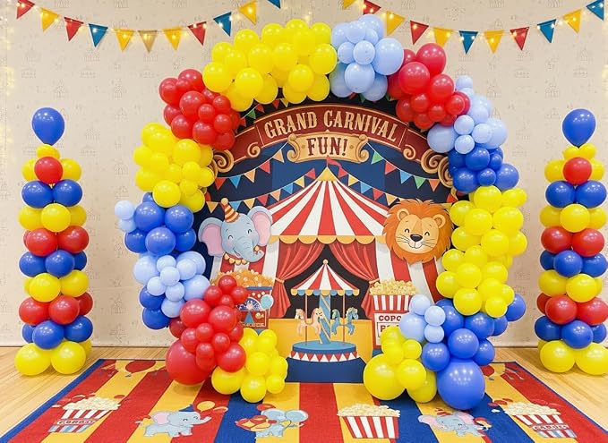Carnival Circus Balloon Garland Arch Kit 153pcs - Image 7