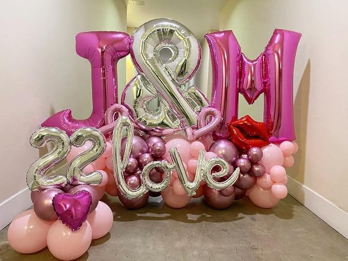 Hot Pink Letter G Balloons, G Letter Balloon 40 Inch Foil G Balloon | Hot Pink - Image 5