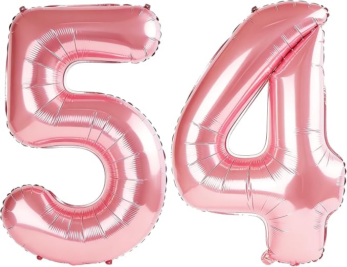 40 Inch Number 54 Balloons for 54th Birthday Party Decorations, 0-100 Jewelry by FOBELEC