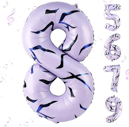 40 Inch Kpop Theme Number 8 Balloon, Birthday Party Decorations by AXBMM