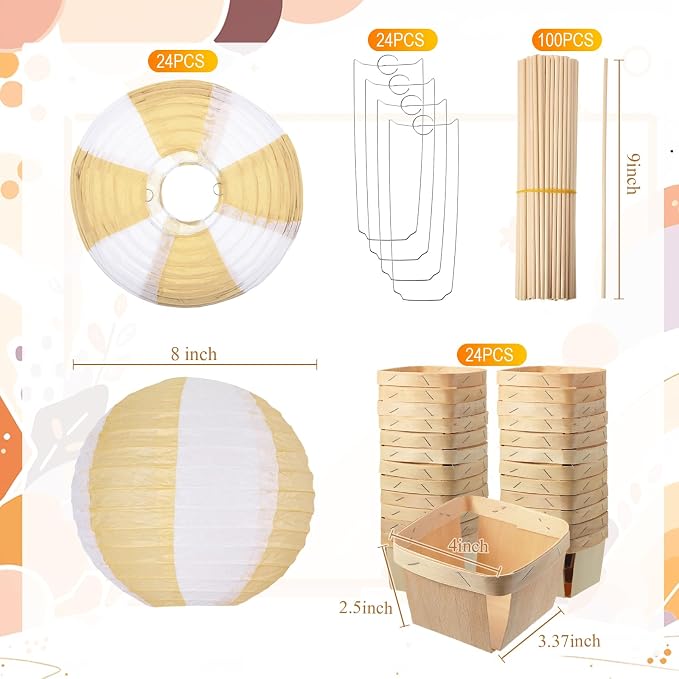24 Set Hot Air Balloon Table Centerpieces Baby Shower Party Decoration Paper - Image 2