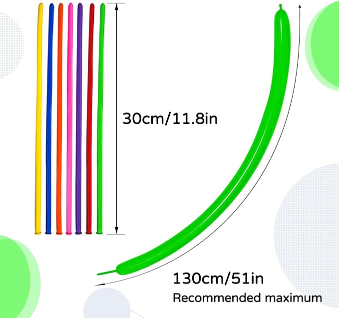260 Long Balloons for Balloon Garland Thickening Skinny Latex Twisting Animals - Image 2