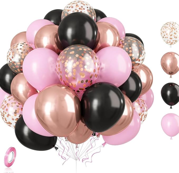60-Pack 12-Inch Confetti Latex Balloons by Mtgluk