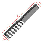 Professional 7 Inch Black Carbon Fiber Anti Static Chemical And Heat Resistant Comb For All Hair Types | Fine and Wide Tooth Comb For Men and Women
