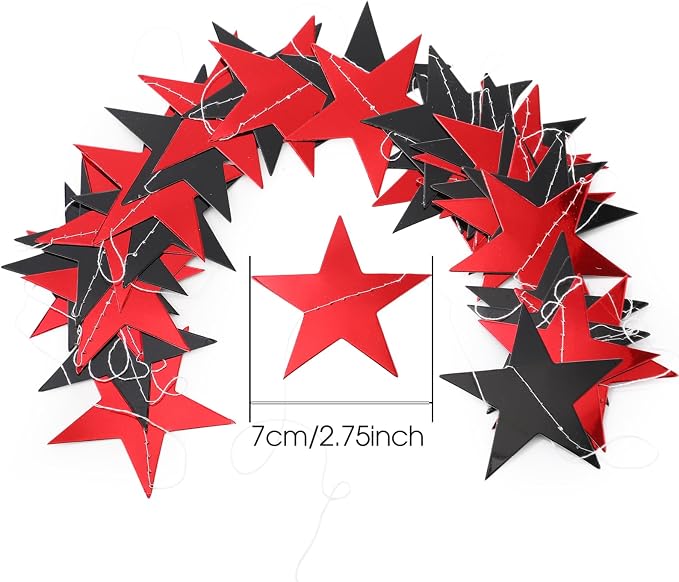 Patelai Glitter Star Garland Banner 2026 Graduation Decor 130 Feet Star Hanging - Image 3