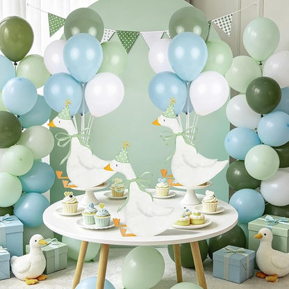 12 Sets One Silly Goose 1st Birthday Decoration Goose Balloon Stand Kit Baby - Image 9
