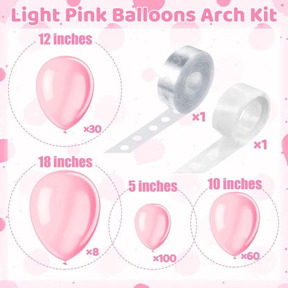 200 Pieces Light Pink Balloons Pastel Pink Balloons Garland Kit Baby Pink - Image 2