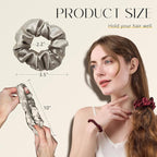 ZIMASILK 100% Mulberry Silk Hair Scrunchies – 19 Momme Elastic Silk Hair Ties for Women & Girls, Gentle No-Tug (3 Pack, Taupe)