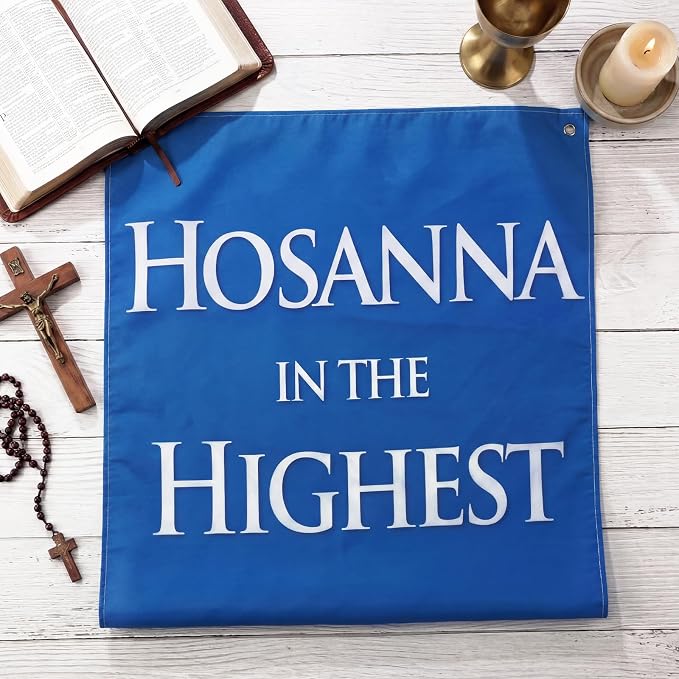 Hahafelt Hosanna in the Highest Banner Easter Palm Sunday Banners - Image 4