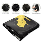 Barber Capes for Men Hair Cutting Capes with Snaps Salon Capes for Stylists Waterproof Hairdresser Gown Cape- 63”× 56”(Yellow)