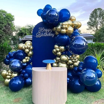 Royal Blue and Gold Balloon Arch Garland Kit 153pcs - Image 8