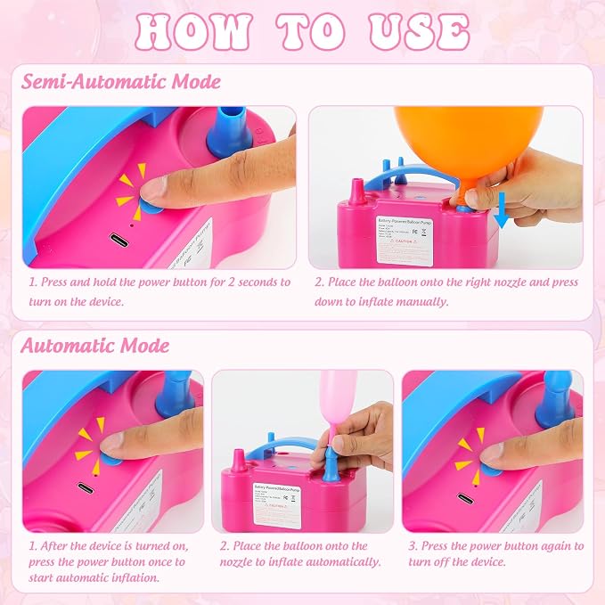 IDAODAN Electric Balloon Pump, Portable Electric Balloon Blower Machine - Image 4