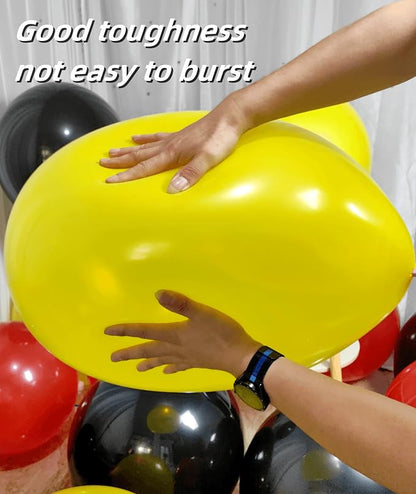 90 Pack Red and Yellow Black Balloons 18 Inch Large Balloon - Image 3