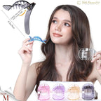 RC ROCHE 6 Pcs Flat Claw Hair Clips for Women Thick Hair French Round Duckbill Square Secure Strong Hold Grip Clamps Barrettes Curved No Slip No Crease Plastic Styling Cute, Medium Transparent