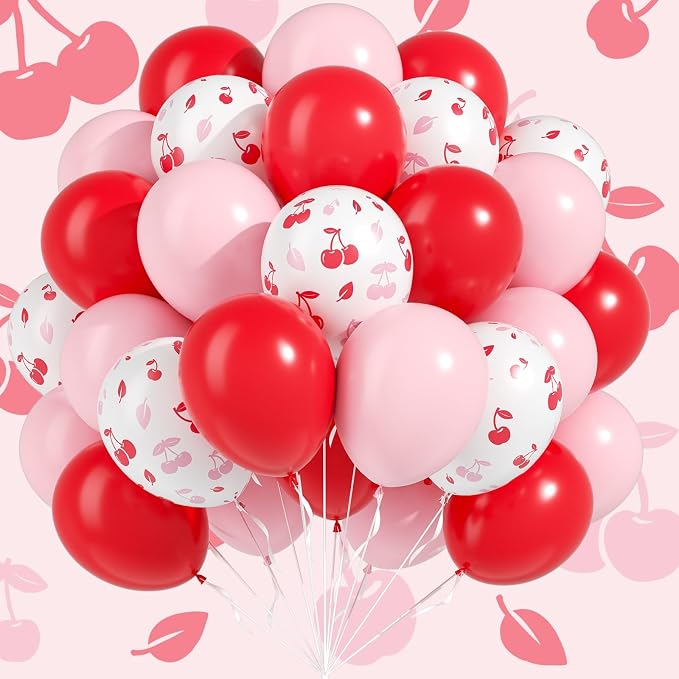 60pcs Cherry Balloons 12inch - Image 5