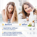 HIQILI 1 Fl Oz Basil Essential Oil, 100% Pure Undiluted for Skin, Diffuser - 30ml