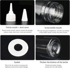 TRENDBOX 1oz / 30ml Plastic Bottle Pointed Mouth Top Cap for Essential Oils, Liquid - 12 Pack