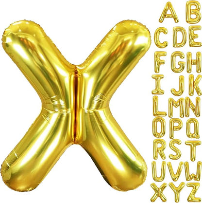 40 Inch Letter Foil Balloons Gold by Aeniaza