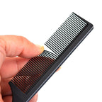 3 Pcs Rat Tail Combs Carbon Fiber Heat Resistant Teasing Hair Combs with Stainless Steel Pintail for All Hair Types (Black)