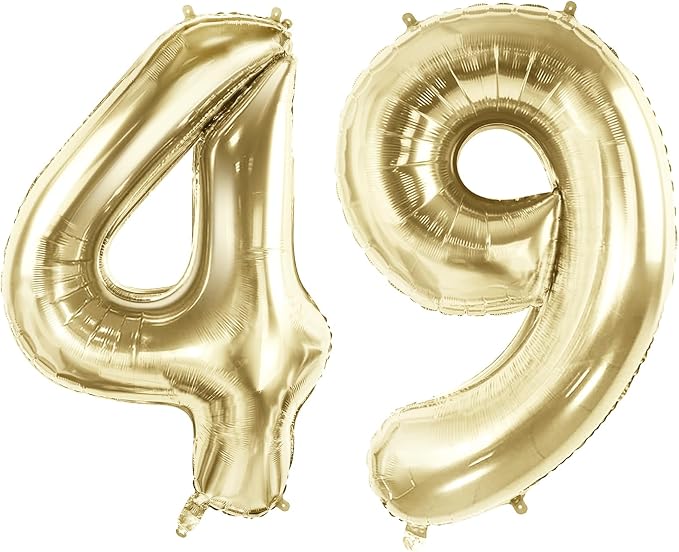 Number 49 Balloons for 49th Birthday Party Decorations, 40 Inch 0-100 by Joycard