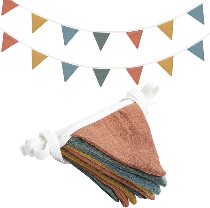 Oudain 2 Pcs Pennant Banner Flags Nursery Garland Triangle Bunting Flags by Oudain