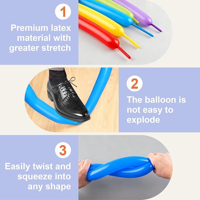260 Balloons 100 PCS Multi - Image 4