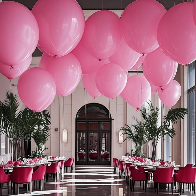 30 Pack Pink Balloons 36 Inch Pink Latex Party Large Balloon Bulk - Image 6