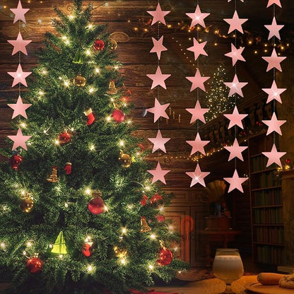 Star Garland, Rose Gold Star Garland Banner - Image 7