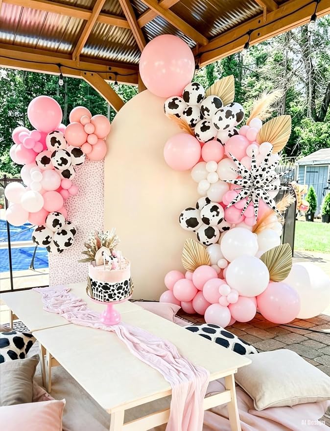 Cowgirl Balloon Arch Kit with Cow Print Balloons - Image 2