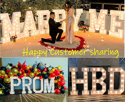 4FT Marquee Light Up Letters, Large Marquee Letters, Mosaic Balloon Frame - Image 7