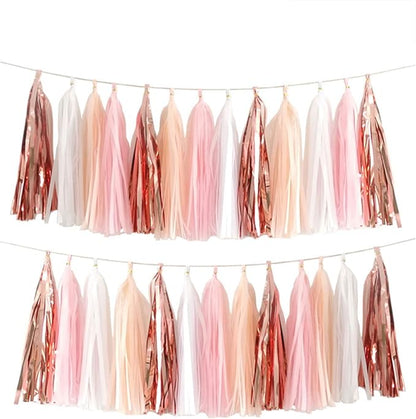 We Moment Tissue Paper Tassels Party Tassel Garland Banner by We+Moment