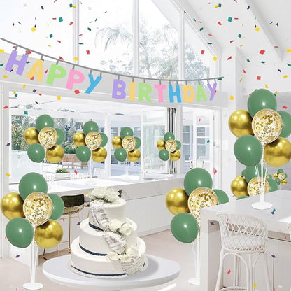 ZJDHPTY 4Set Green and Gold Balloon Stand Table Centerpieces Party Decor | - Image 5