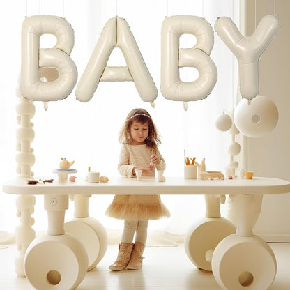 Cream C Letter Balloons, 40 Inch Letter C Balloon Beige, Helium Custom Letter - Image 7